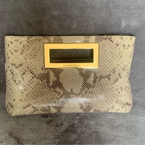 MICHAEL KORS- snakeskin clutch